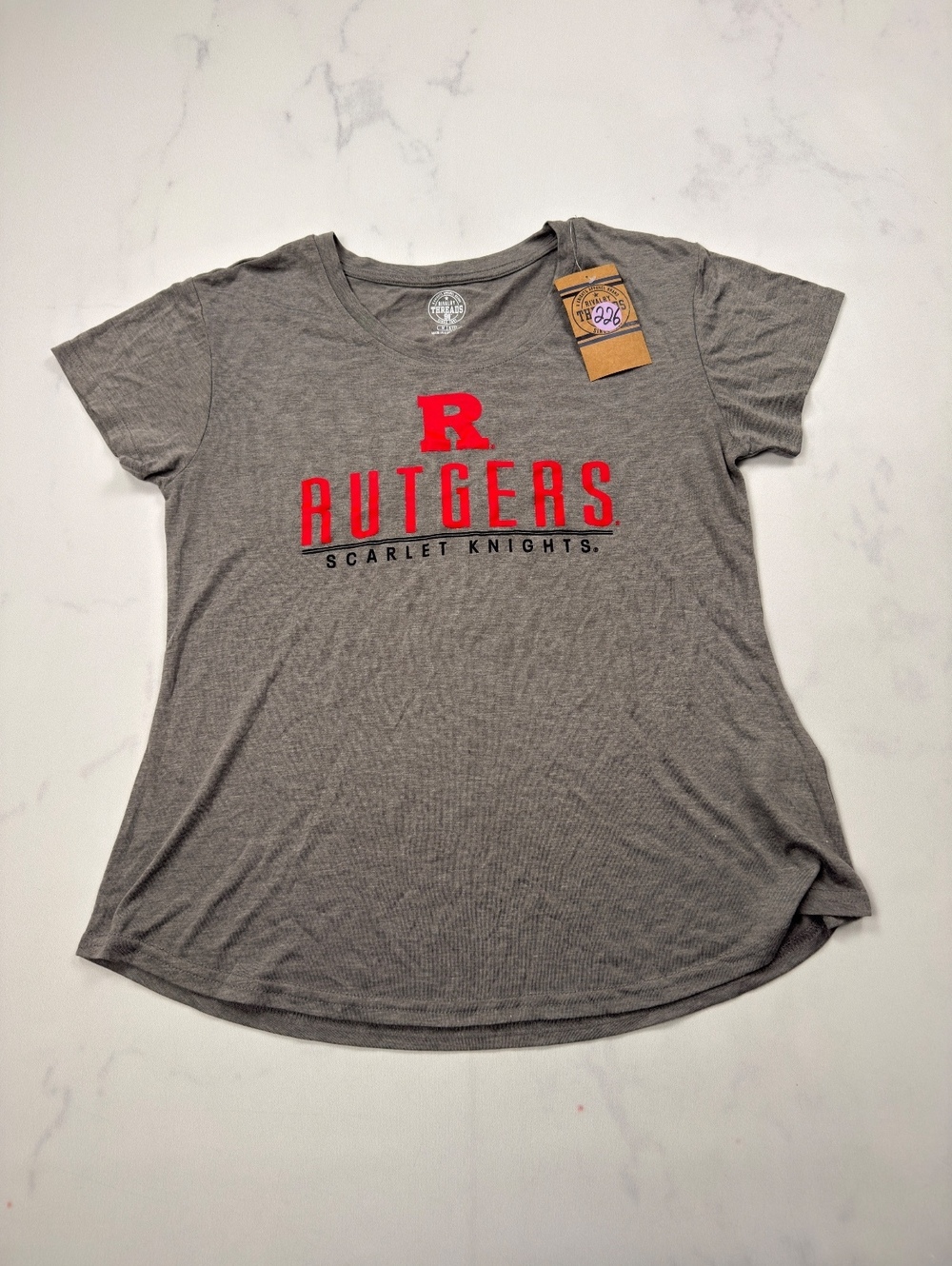 Rivalry Threads T-Shirt Gray Rutgers Scarlet Knights - Girls M NWT